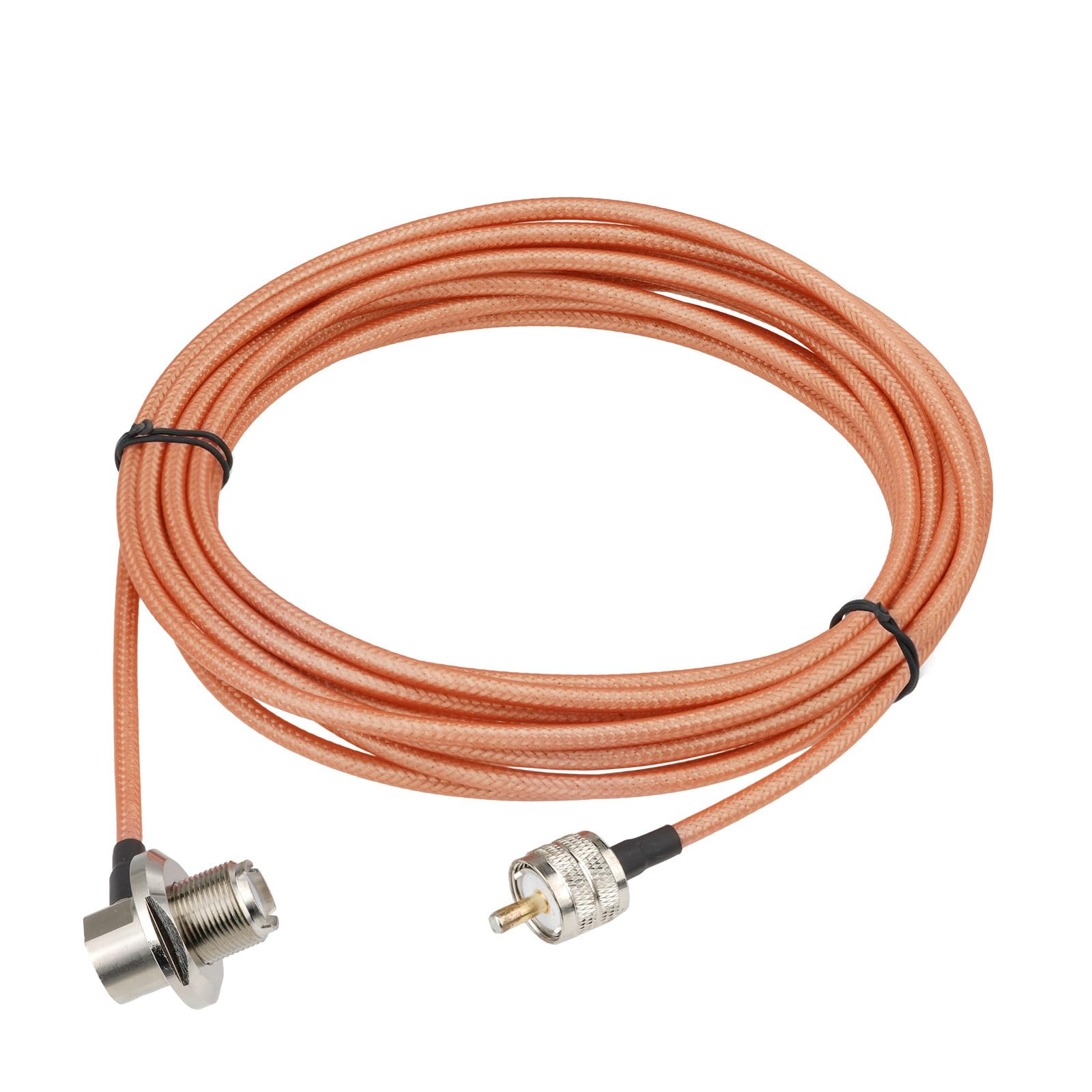 BINGFU PL259 auf SO239 Kabel 6 m, UHF-Stecker auf UHF-Buchse gewinkelt