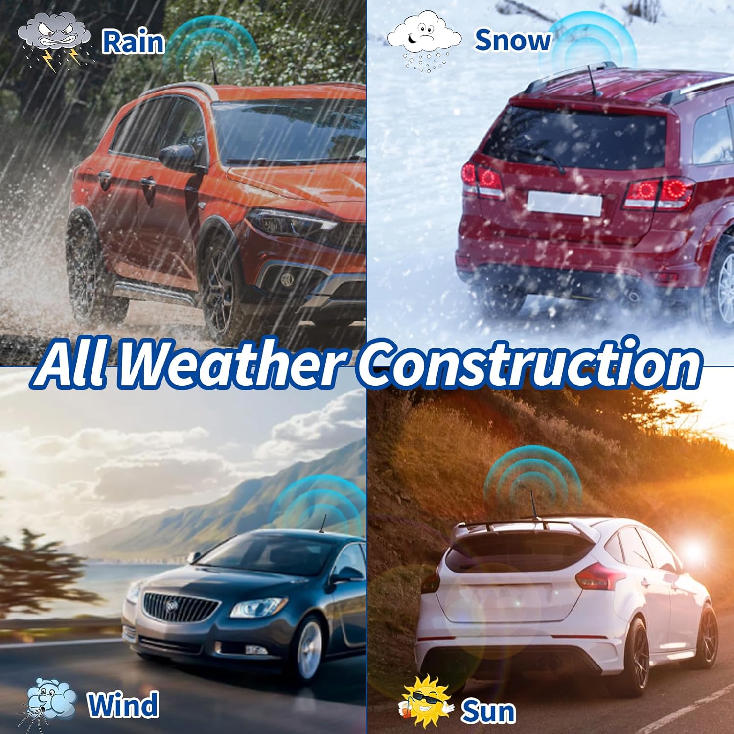 Autoantenne DAB FM Auto Antenne 14 cm Dachantenne Ersatz Autoradioantenne mit Starker DAB FM/AM-Empfangsfunktion