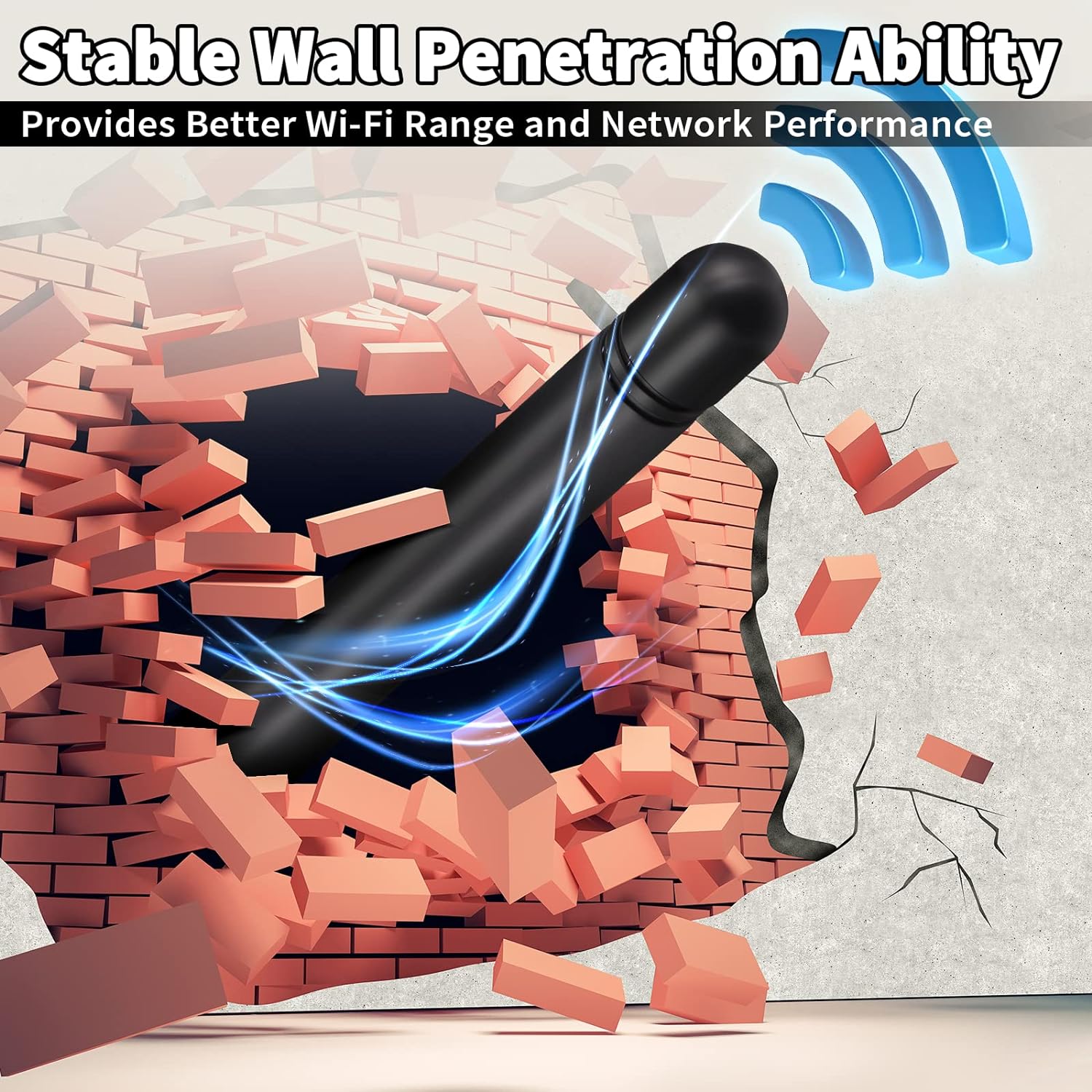 Bingfu WLAN Antenne Dualband 2,4 GHz 5 GHz 5,8 GHz 3dBi MIMO RP-SMA Stecker Antenne für WLAN-Router Drahtlose Netzwerkkarte USB-Adapter Sicherheit IP-Kamera Videoüberwachung Monitor Bluetooth Antenne