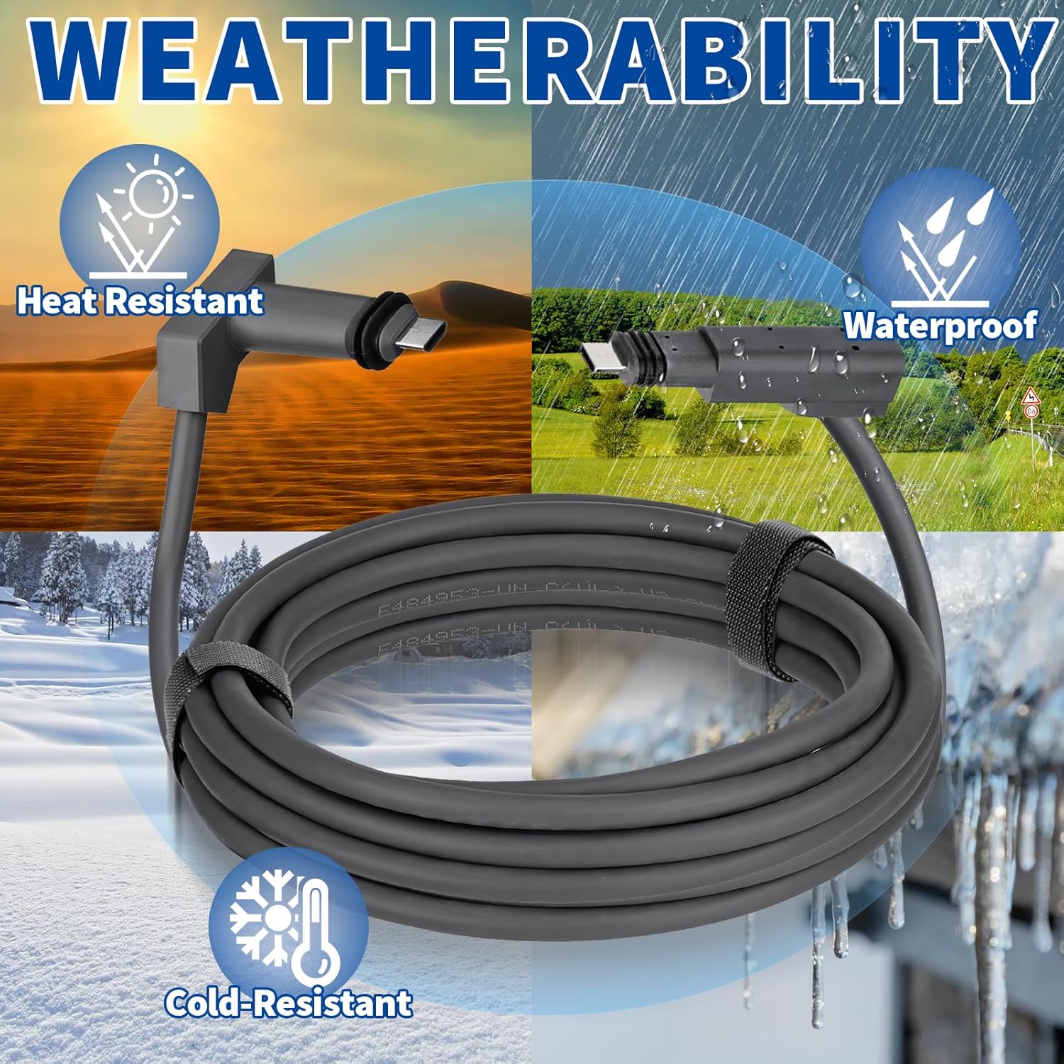 BINGFU Ersatzkabel für Starlink V2 Gen2 Satellitenschüssel - Hochgeschwindigkeits Übertragung und verbessertes Antistörungs-Verlängerungskabel für Starlink Gen 2,6-Meter