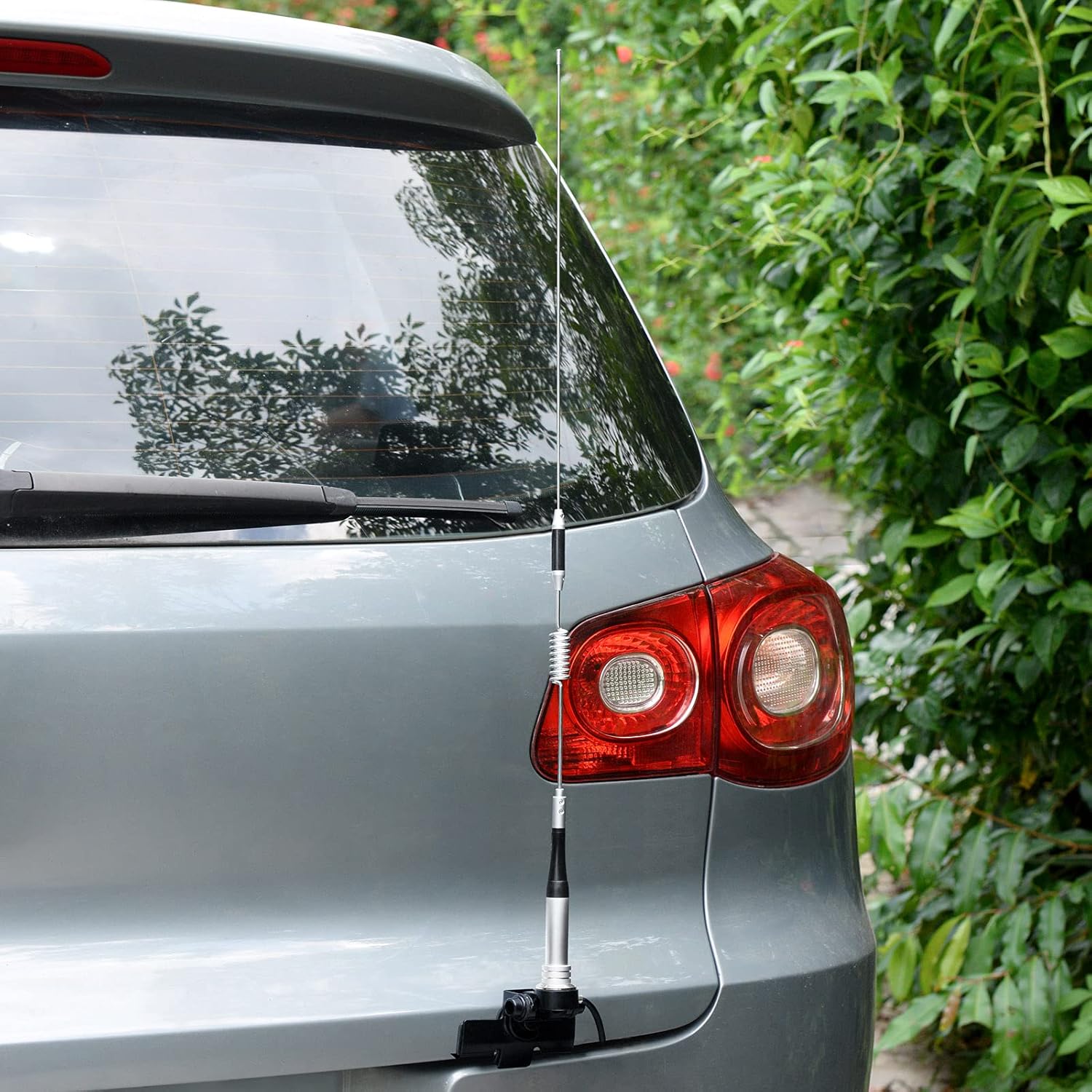 Bingfu Vehicle Mobile Ham Radio Antenna VHF UHF 136-174MHz 400-470MHz Car Truck Amateur Two Way Radio Antenna with Lip Mount Fixed Bracket PL259 Male 5m 16.5 feet RG58 Cable