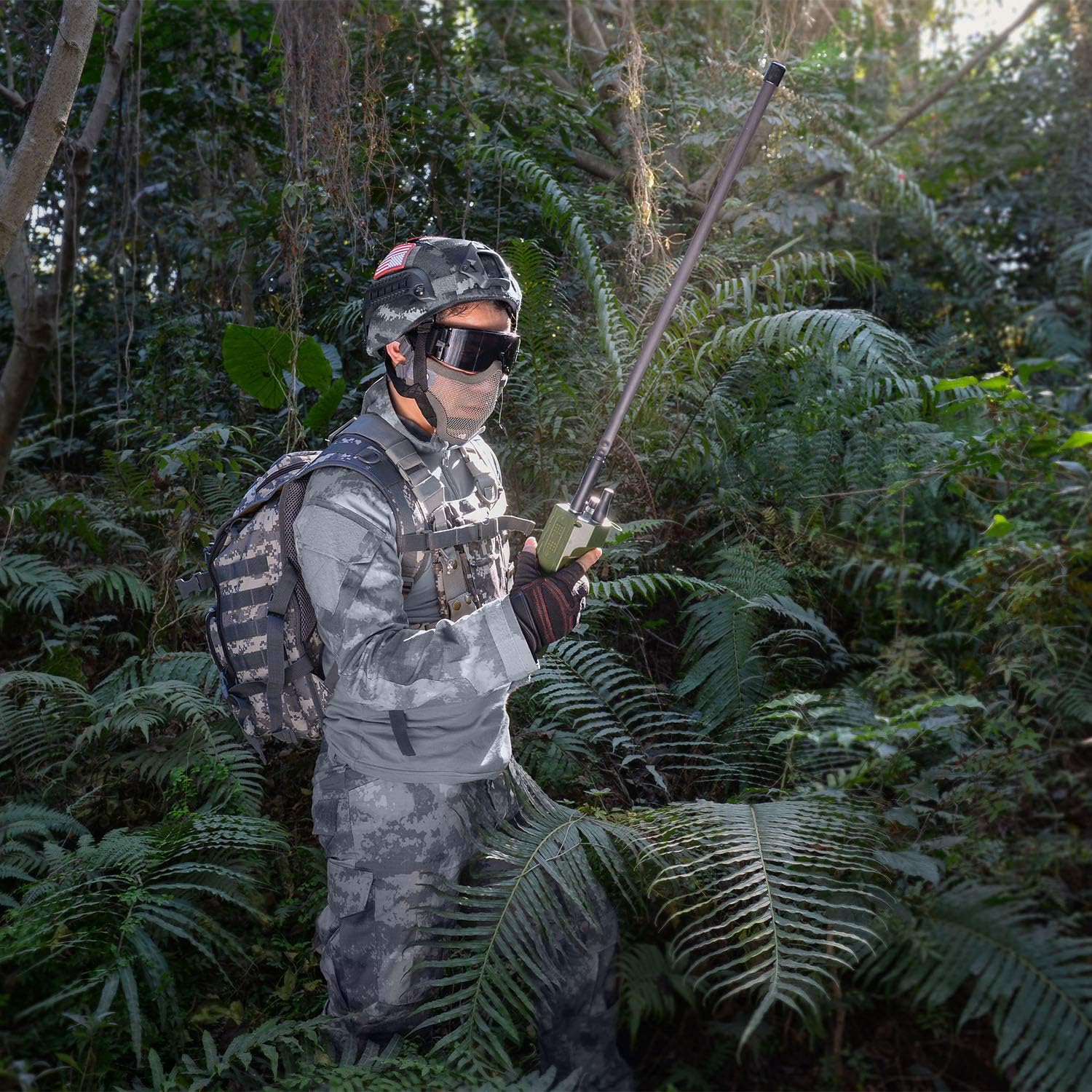 Funkgerät Antenne VHF UHF 136-460 MHz 72cm Faltbare CS Taktische SMA Buchse Amateurfunkantenne Kompatibel mit Kenwood Baofeng BF-F8HP UV-5R UV-82 BF-888S Handheld CB Amateurfunk Funksprechgerät