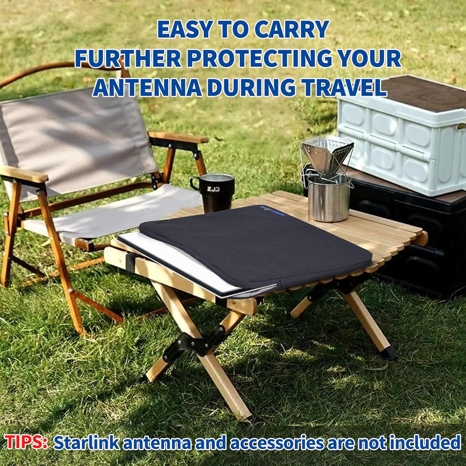 Tragetasche für Starlink Mini Dish, Aufbewahrungstasche für Starlink Mini Satellitenschüssel, ideal für Wohnmobile, Camping im Freien, Reisen, leicht zu tragen, dauerhafter Schutz, Marineblau