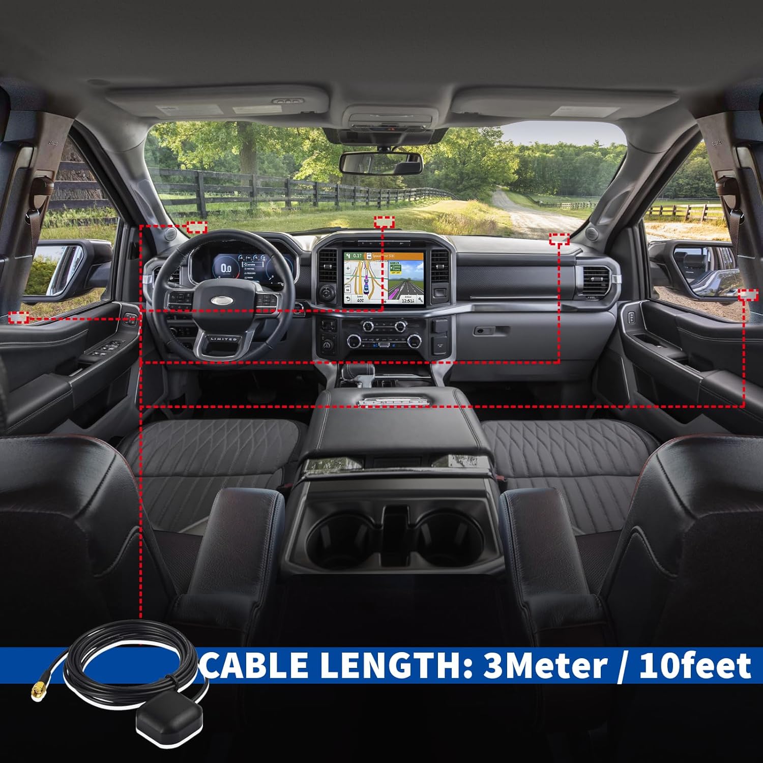 Bingfu GPS Antenne Auto Wasserdicht Aktive GPS Navigation Antenne mit SMA Stecker für Auto Stereo Head-Unit GPS Navigationssystem Modul LKW Marine Boot GPS Tracker Locator Echtzeit Tracking-Gerät