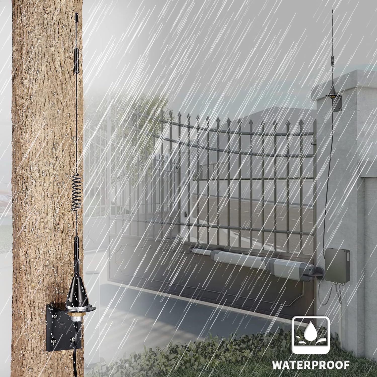 Bingfu Gate Opener Antenna for GTO Mighty Mule MM371W MM372W MM571W MM572W MMS100 LiftMaster Ghost Controls Multicode Automatic Garage Gate Opener F Type/SMA/RP-SMA 433MHz Extended Antennas