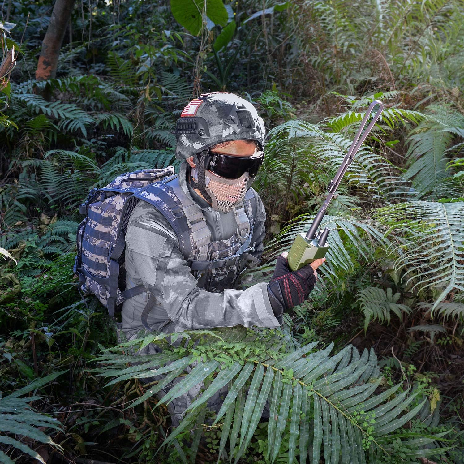 Funkgerät Antenne VHF UHF 136-460 MHz 72cm Faltbare CS Taktische SMA Buchse Amateurfunkantenne Kompatibel mit Kenwood Baofeng BF-F8HP UV-5R UV-82 BF-888S Handheld CB Amateurfunk Funksprechgerät