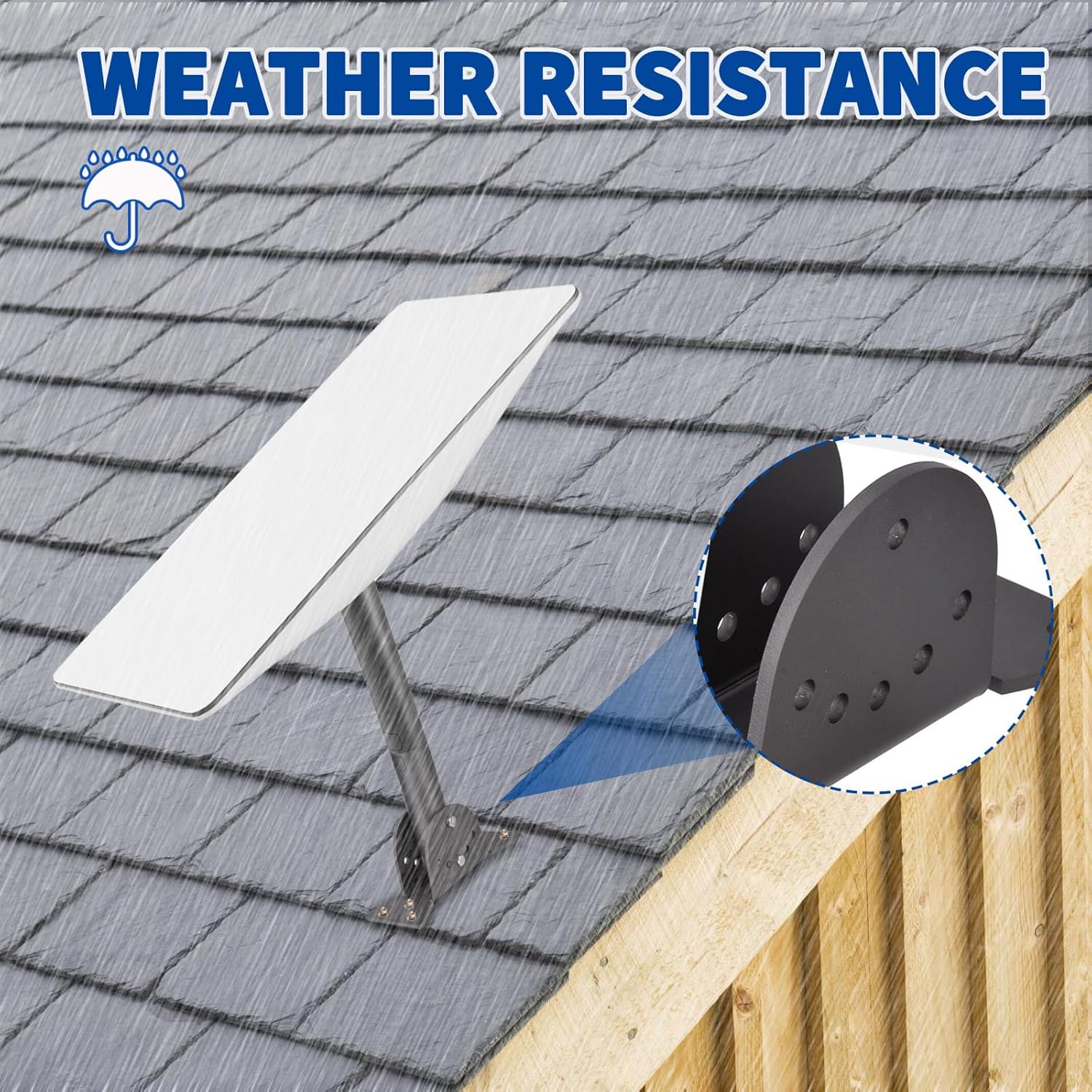 Bingfu Robuste dickere Halterung für Starlink Gen2 V2 Satelliten-Internet-Schüsselantenne - Schwerlast-Wandmast-Montagekit mit verstellbaren Winkelhalterungen