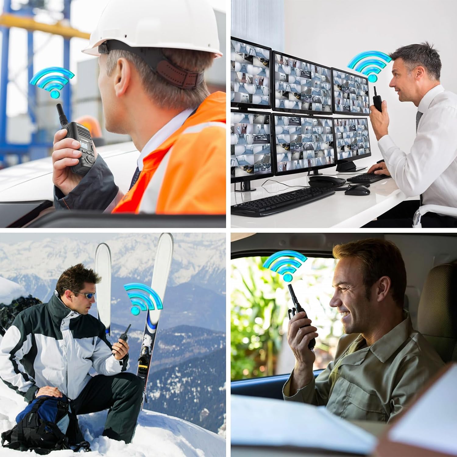 Bingfu Amateurfunk Antenne, BNC-Stecker Dualband UHF VHF Weiche Antenne, 2-Stcük kompatibel mit Tragbaren Handfunk-Scannern Polizei-Scanner-Empfängern Walkie-Talkies