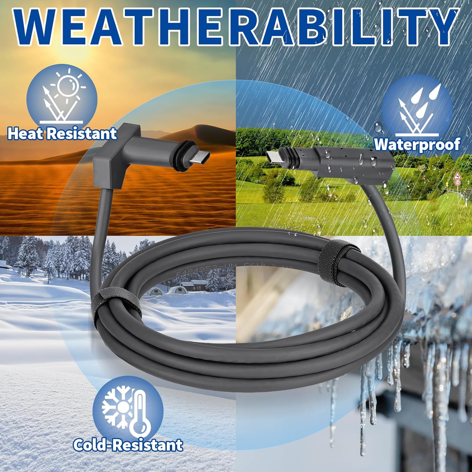 BINGFU Ersatzkabel für Starlink V2 Gen2 Satellitenschüssel - Hochgeschwindigkeits Übertragung und verbessertes Antistörungs-Verlängerungskabel für Starlink Gen 2,3-Meter