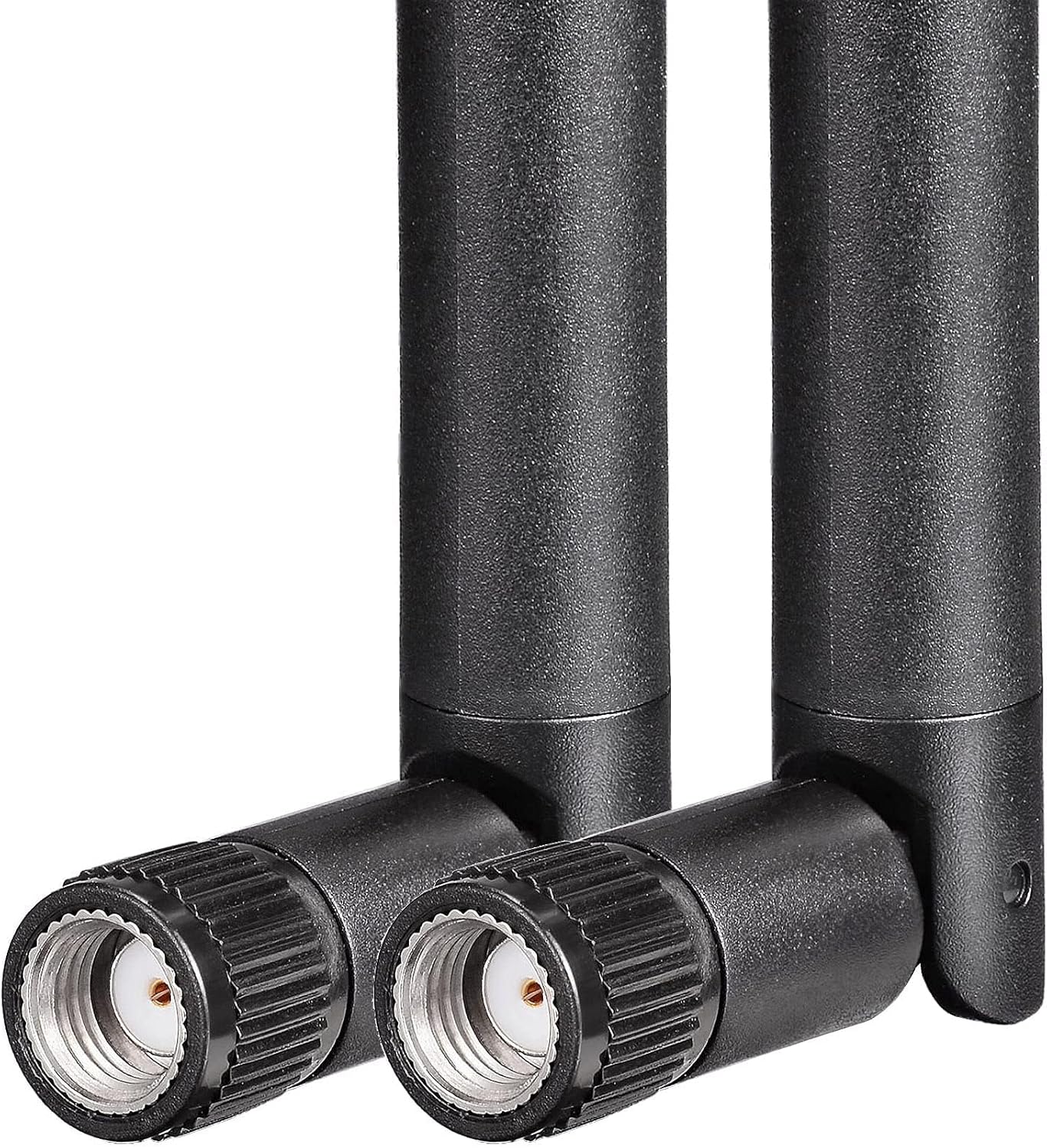 Bingfu Dual Band WiFi Antenna 2.4GHz 5GHz 5.8GHz 3dBi RP-SMA Male Antenna Replacement (2-Pack) for WiFi Router Wireless Network Card USB Adapter Security IP Camera Video Surveillance Monitor