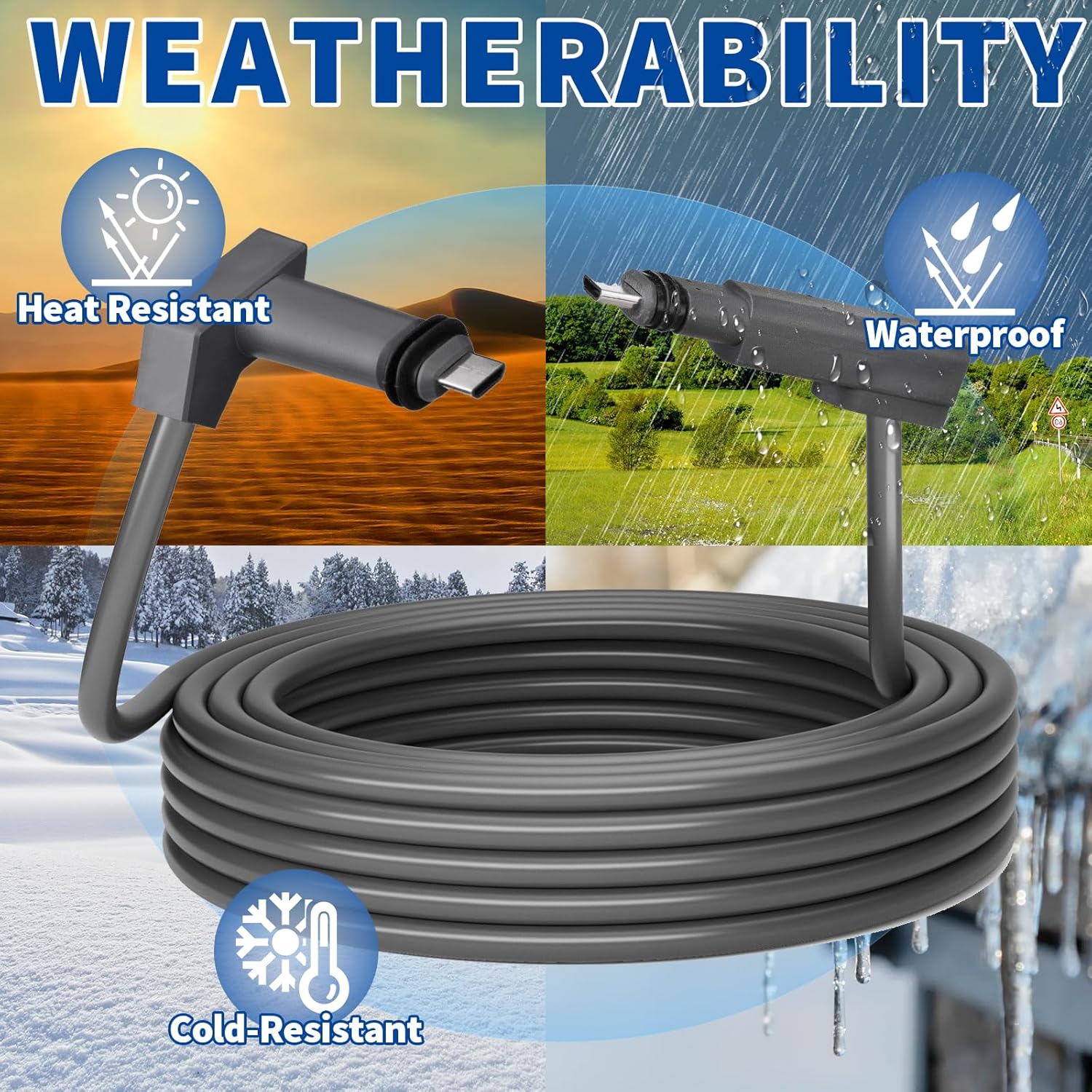 Bingfu Ersatzkabel für Starlink V2 Gen2 Satellitenschüssel - Hochgeschwindigkeits Übertragung und verbessertes Antistörungs-Verlängerungskabel für Starlink Gen 2,9-Meter