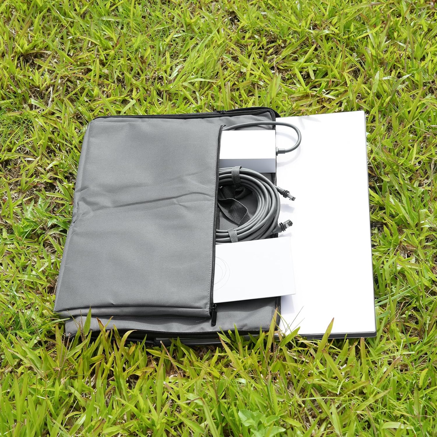 Tragetasche Aufbewahrungstasche Carry Bag für Starlink Gen3 Rechteck-Satelliten-Internet-Kit -Doppeltes Taschen-Design für Antenne Ethernet-Kabel Router Stromversorgung