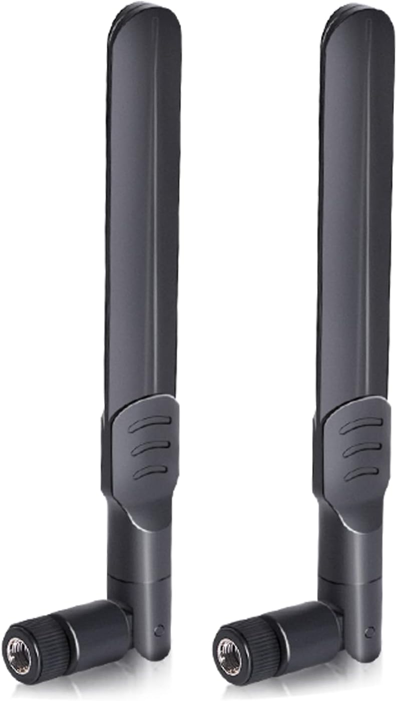 Bingfu 2-pack 8dBi high-gain dual-band WiFi antennas with RP-SMA male connectors, extra-long design for maximum range