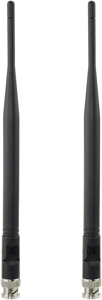 Bingfu 2-pack UHF wireless microphone replacement antennas with BNC male connectors, 470-960MHz frequency range