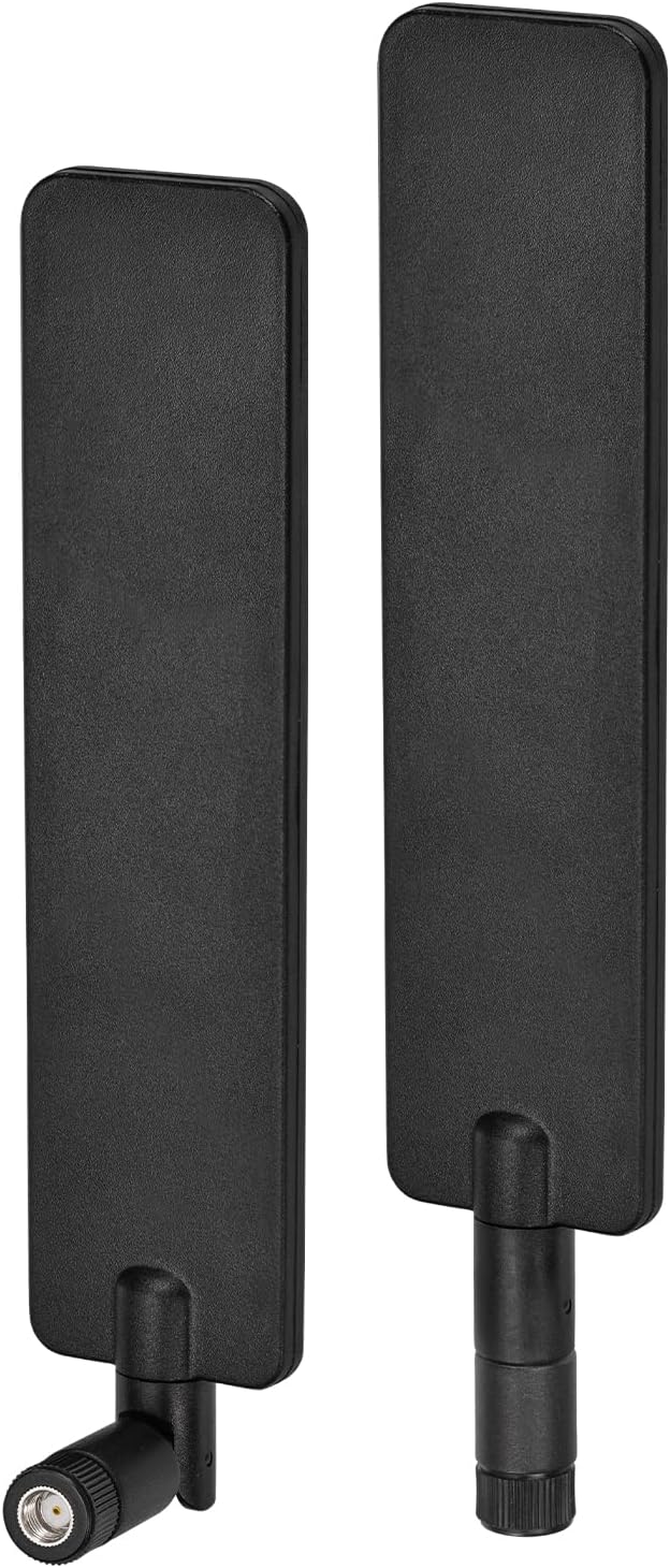 Bingfu 2-pack WiFi 6E tri-band high-gain antennas with RP-SMA male connectors for 2.4GHz, 5GHz, and 6GHz bands