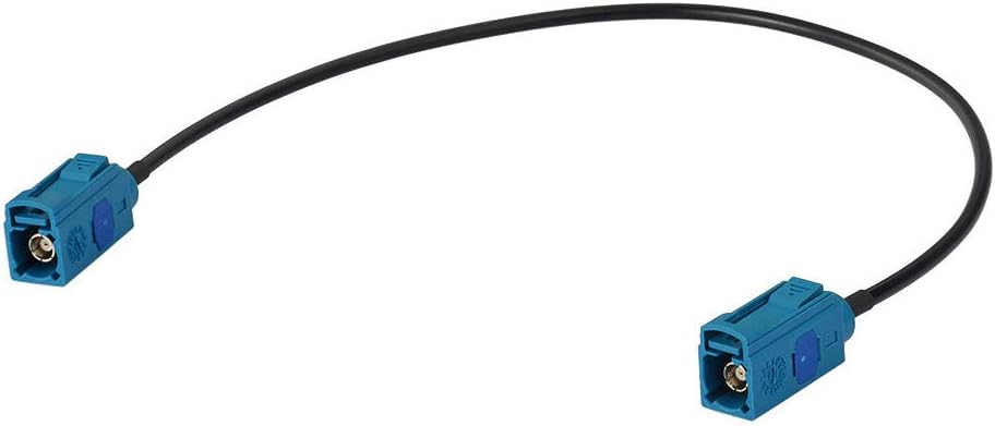 Bingfu 30cm Fakra Z female to female extension cable featuring universal water blue connectors and flexible black RG174 coaxial wire