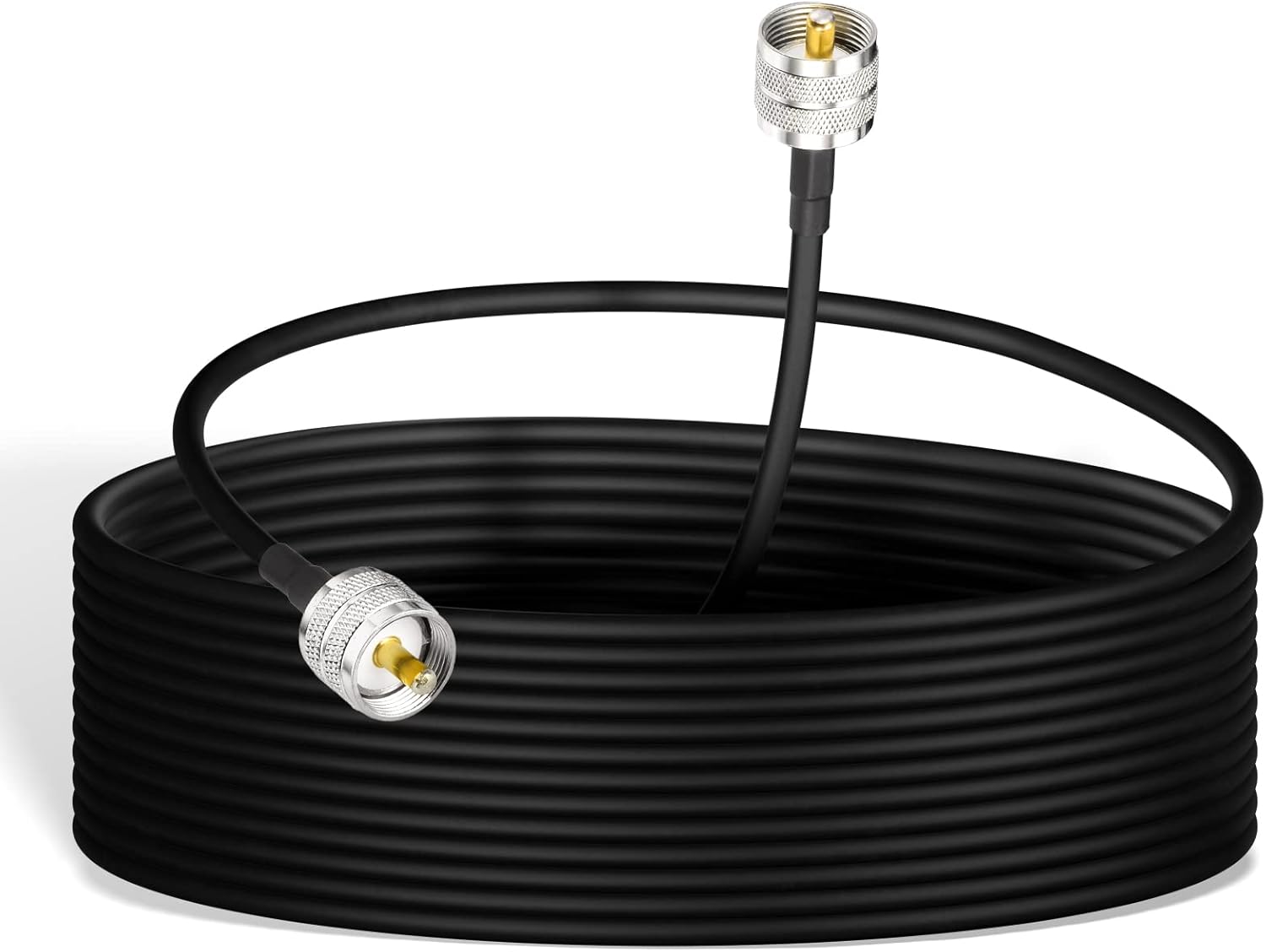 Bingfu 3m RG58 PL-259 to PL-259 low-loss coaxial jumper cable for amateur radio