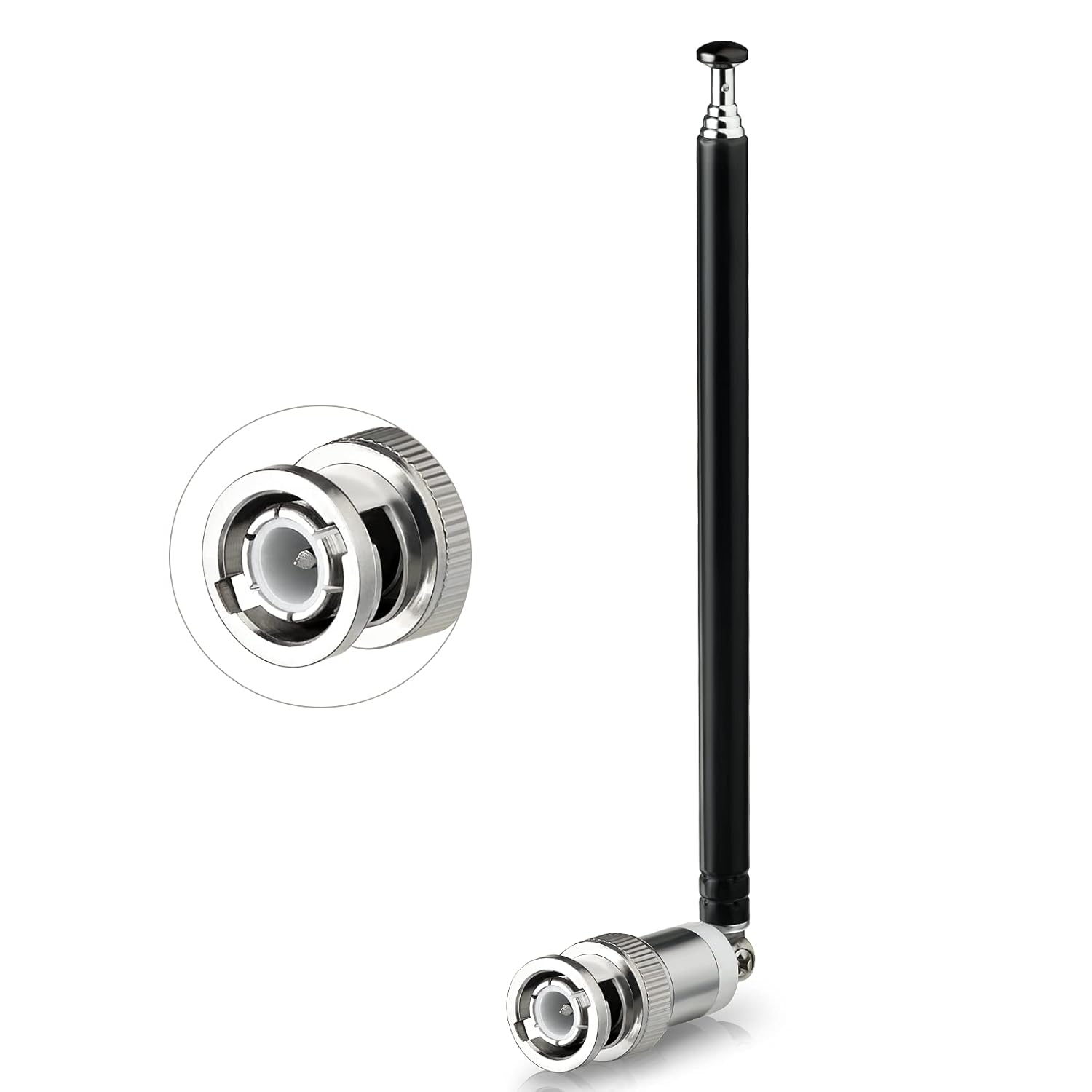 Bingfu 42cm 5-section telescopic BNC antenna fully extended