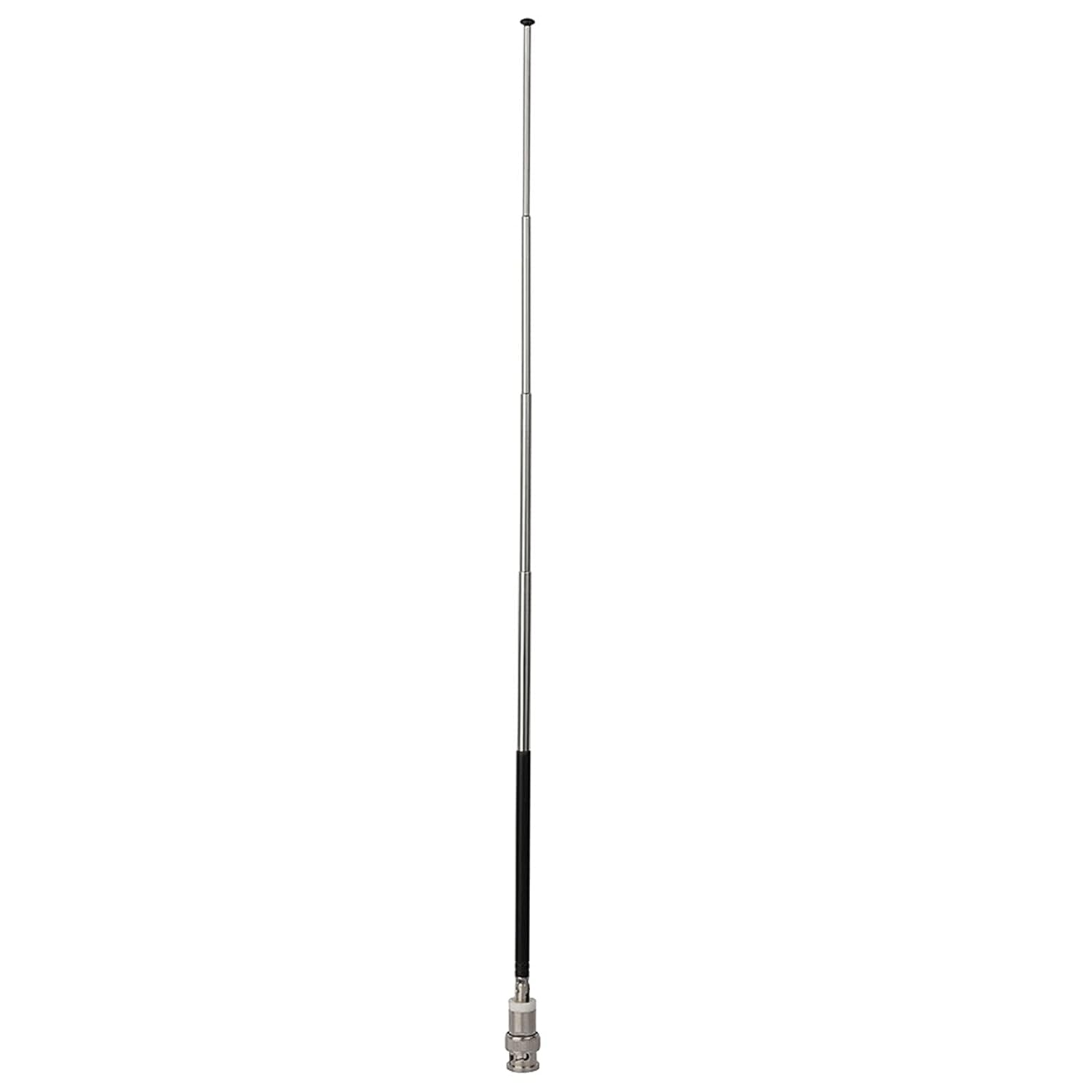 Bingfu 42cm 5-section telescopic BNC antenna fully extended.