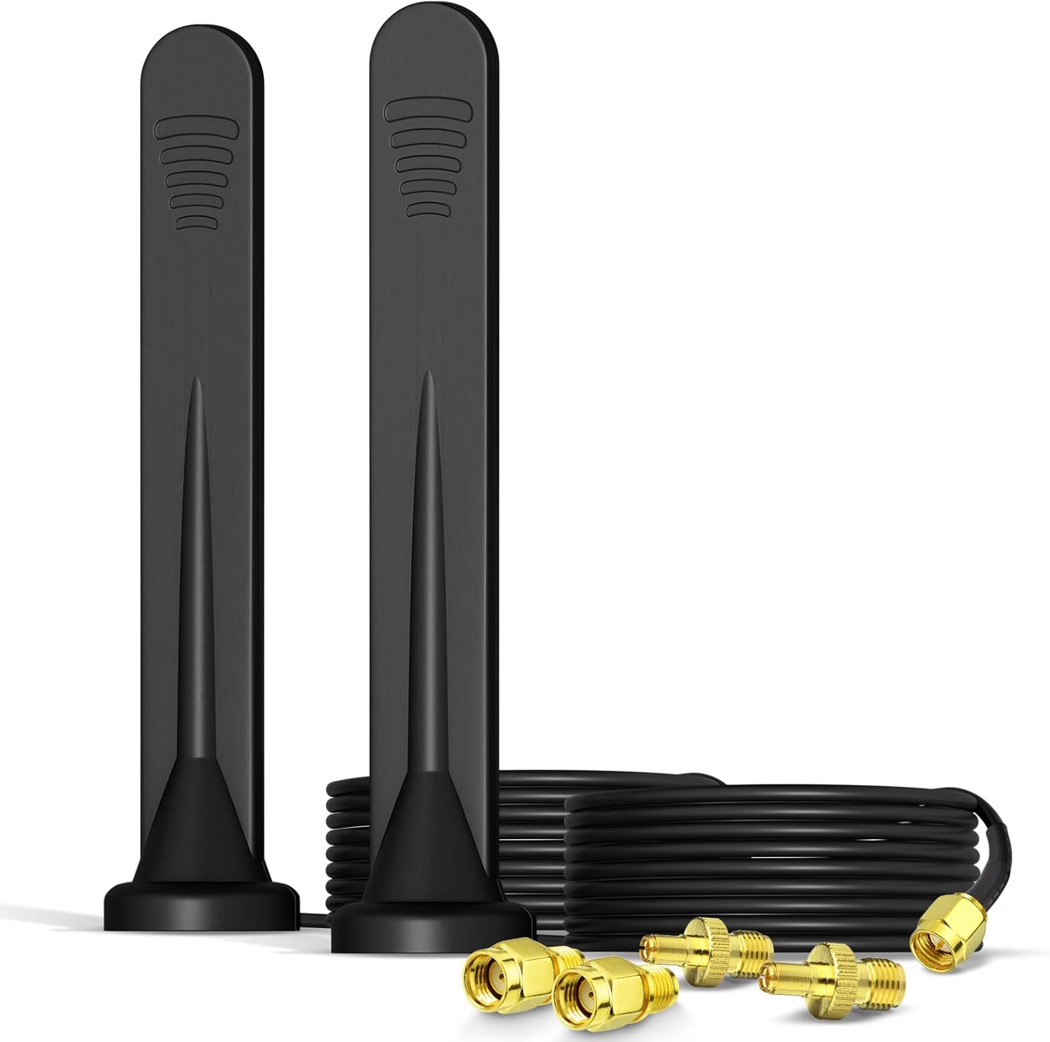 Bingfu 4G LTE MIMO antenna 2-pack with magnetic base and long cable