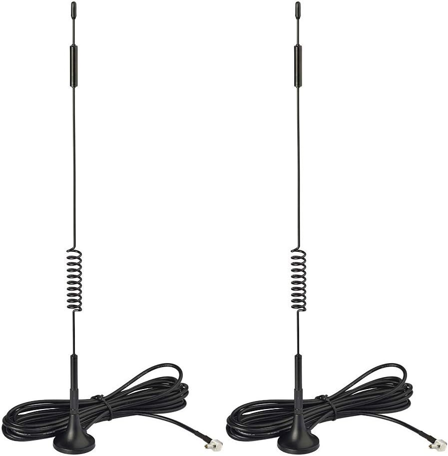 Bingfu 7dBi 4G LTE MIMO Antennen-Set mit TS9 Stecker und Magnetfuß für Mobile Hotspots