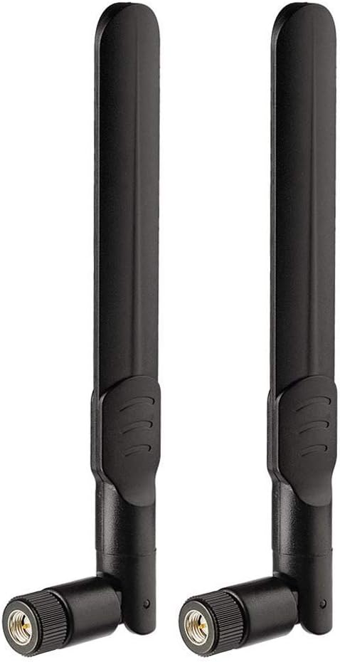 Bingfu 8dBi high gain 4G LTE MIMO magnetic antennas 2-pack with SMA male connectors and 3m extension cables