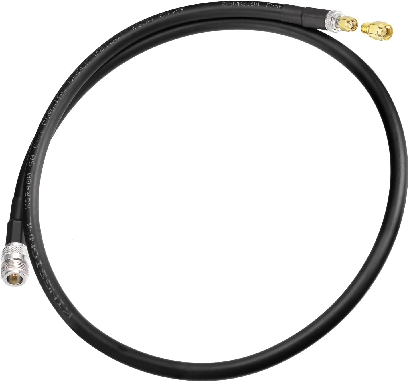 Bingfu ALSR400 3.3ft RF coaxial extension cable N-Female to RP-SMA Male for LoRaWAN antenna.