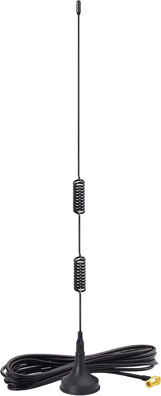Bingfu DAB/DAB+ digital radio antenna with a strong magnetic base and 3-meter RG174 extension cable for vehicle roof mounting