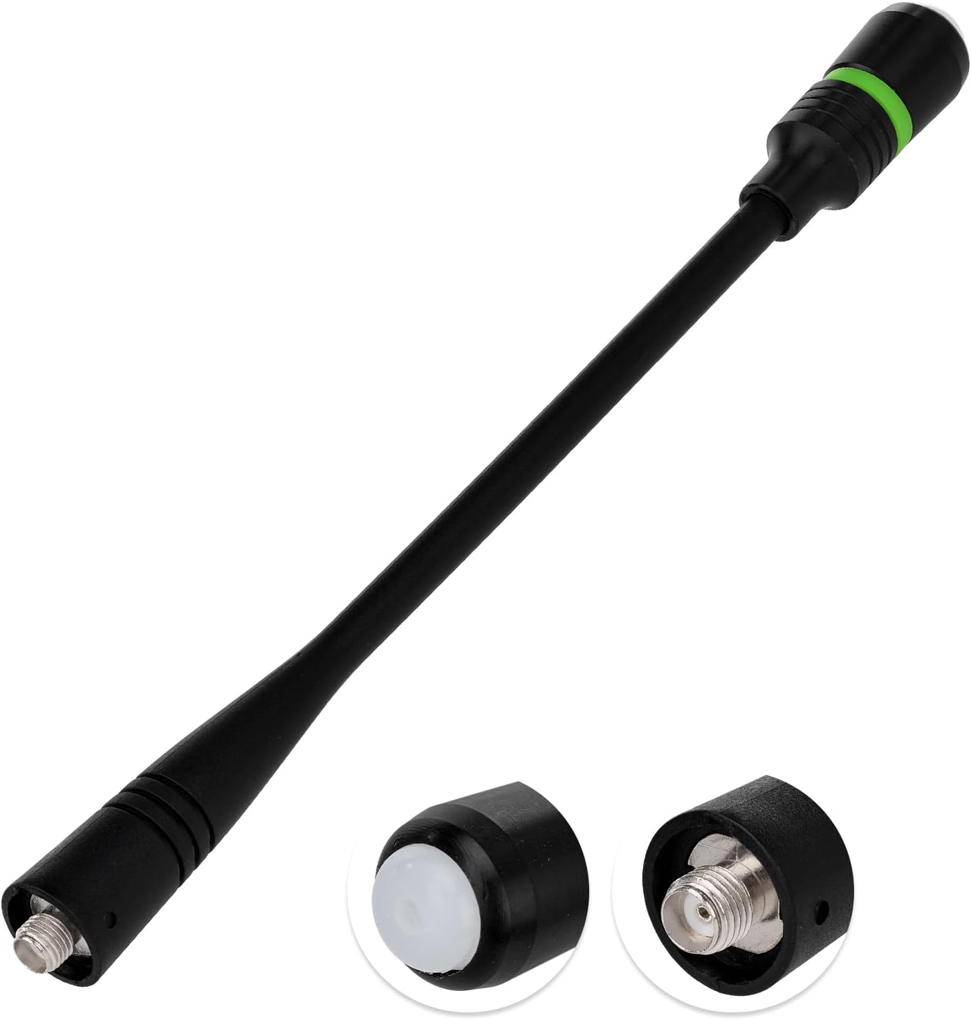 Bingfu Dual Band LED Flash Antenna for Ham Radio (136-174/400-470MHz) - High-Visibility Glow Antenna for Baofeng, Retevis, and Arcshell Handheld Radios