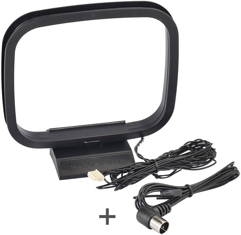 Bingfu FM/AM antenna kit including 1.5m magnetic FM antenna with F-adapter and 3-pin mini connector AM loop antenna