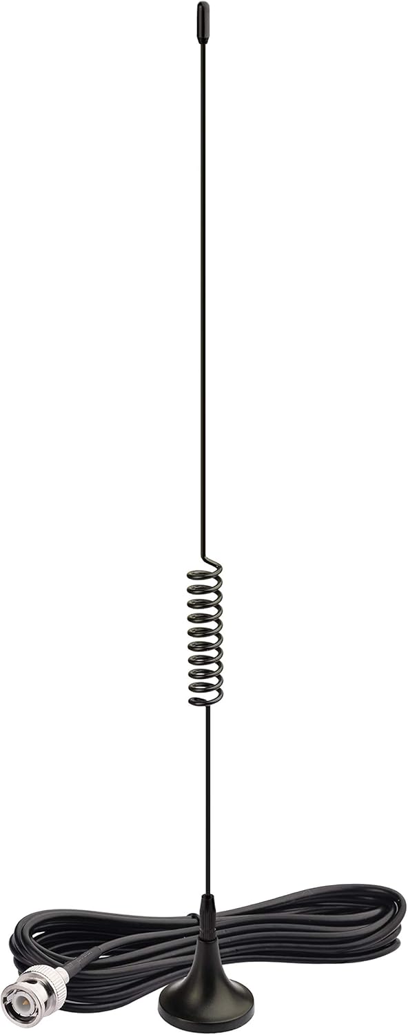Bingfu VHF/UHF mobile ham radio antenna with magnetic base and BNC male plug