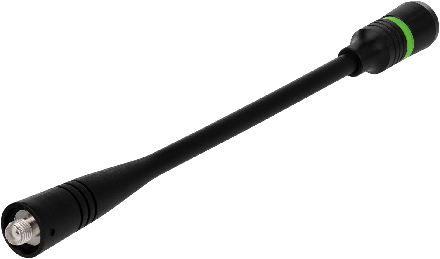 Bingfu dual-band VHF/UHF ham radio antenna with integrated flashing LED light.