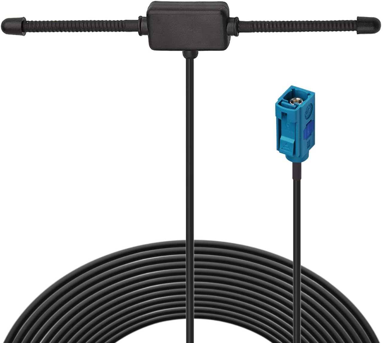 Bingfu hidden car radio antenna with a slim adhesive patch design and a 3-meter RG174 extension cable for discrete internal mounting