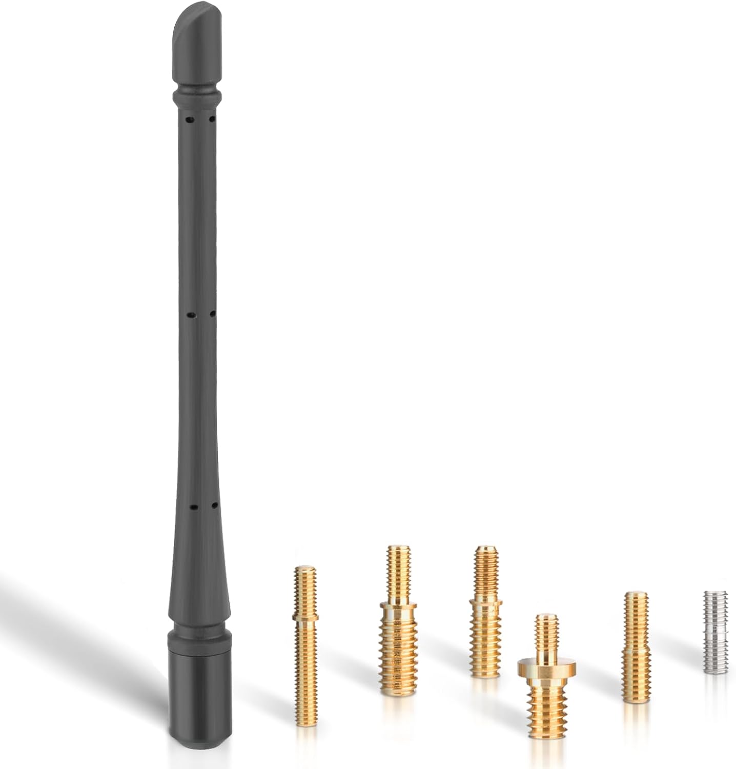 Bingfu high-conductivity pure copper telescopic radio antenna with magnetic base, 3m cable, and 3 audio adapters