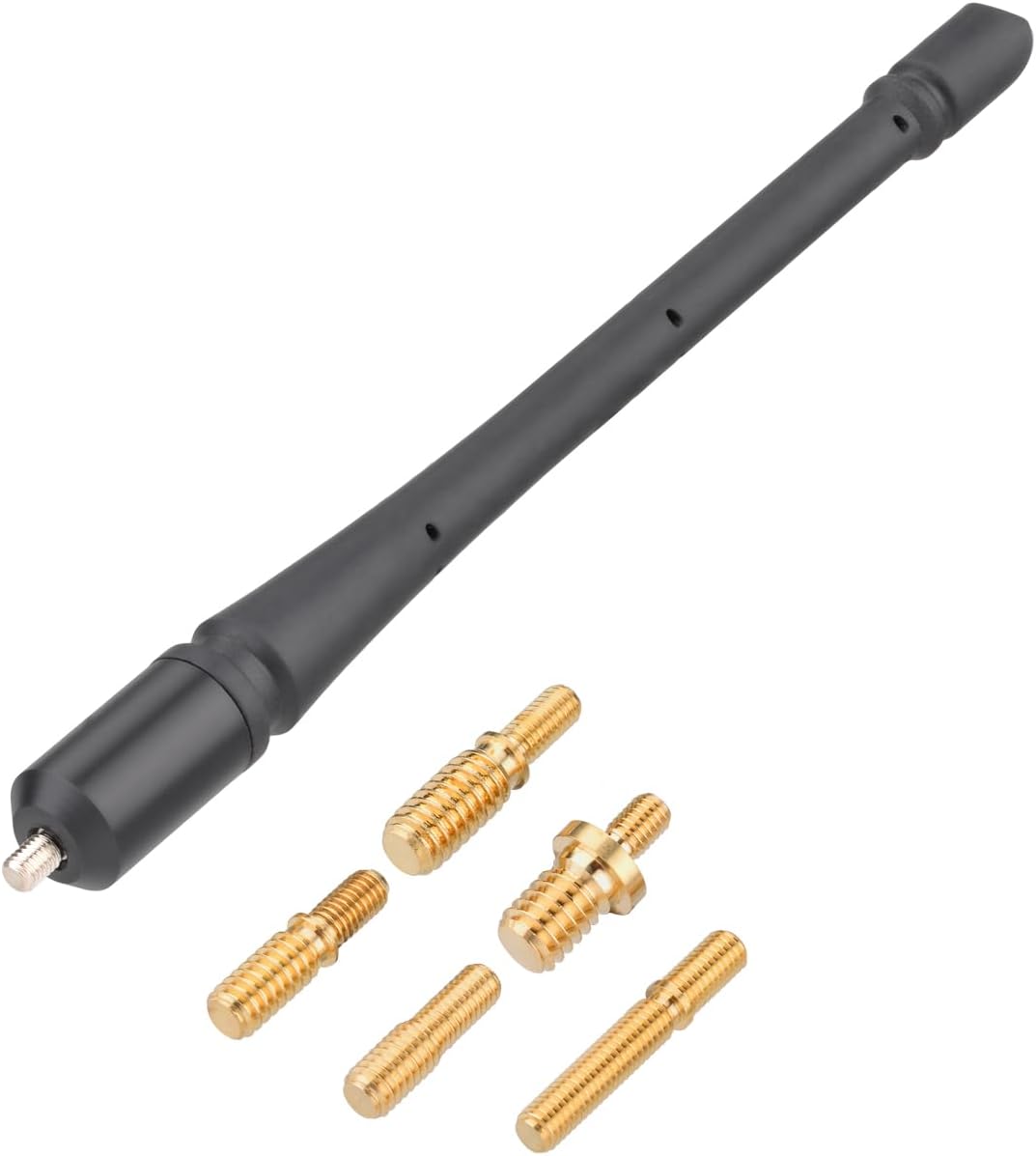 Bingfu high-conductivity pure copper telescopic radio antenna with magnetic base, 3m cable, and 3 audio adapters