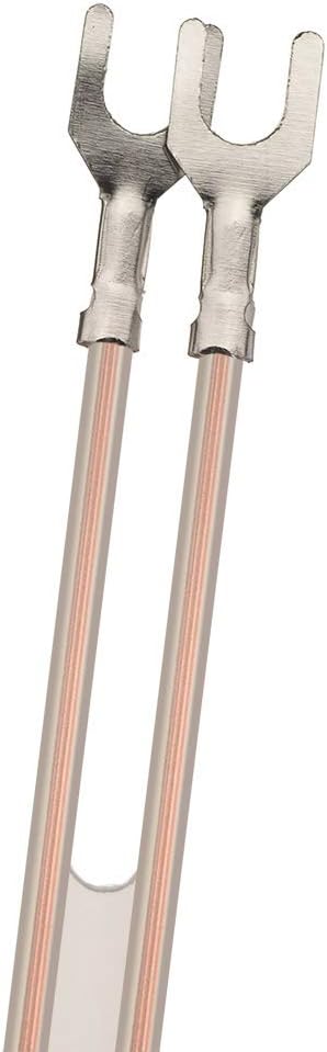 Close-up of the 300 to 75 Ohm Balun transformer adapter showing the F-type female connector and copper spade lugs for vintage radio connection
