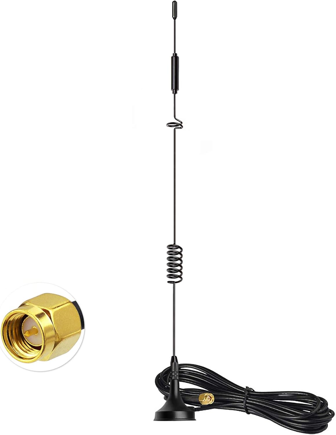 Bingfu 4G LTE Antenne 8dBi Magnetfuร SMA-Stecker Antenne(2 Stรผck) fรผr Verizon AT&T T-Mobile Sprint 4G LTE-Router Heimtelefon Modem Hotspot Cellular Gateway Modular
