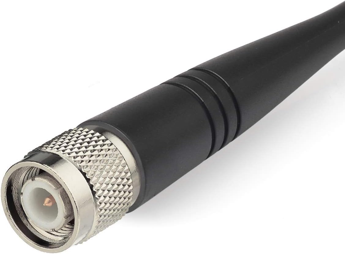 Close-up of the flexible soft whip antenna structure, designed to withstand harsh outdoor surveying environments without breaking