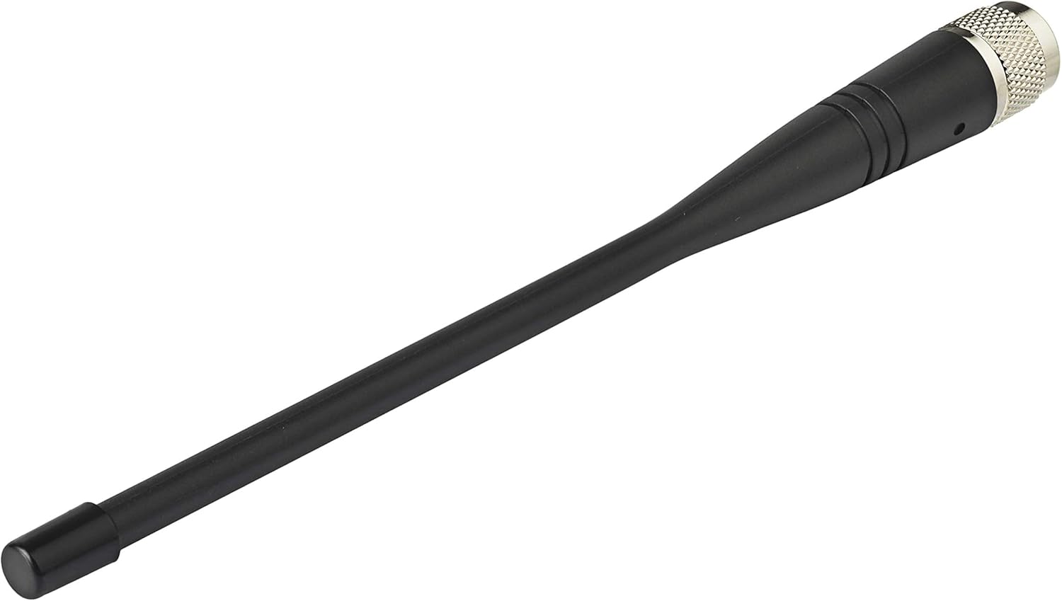 Close-up of the flexible soft whip antenna structure, designed to withstand harsh outdoor surveying environments without breaking