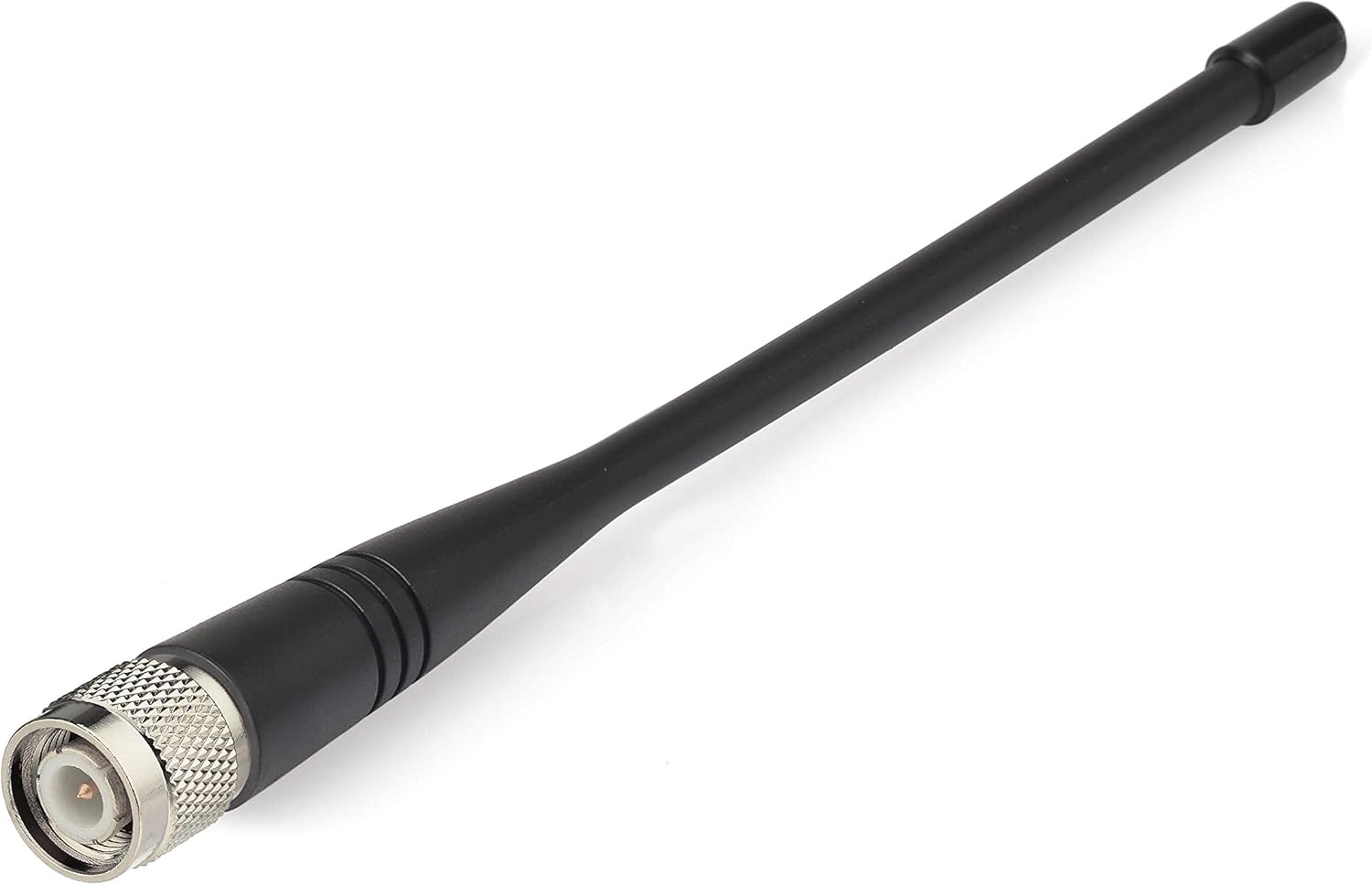 Close-up of the flexible soft whip antenna structure, designed to withstand harsh outdoor surveying environments without breaking