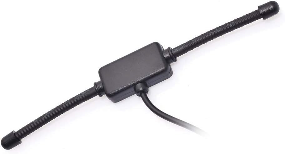 Close-up of the high-quality 3M adhesive backing on the antenna amplifier box, ensuring a secure and heat-resistant bond to glass