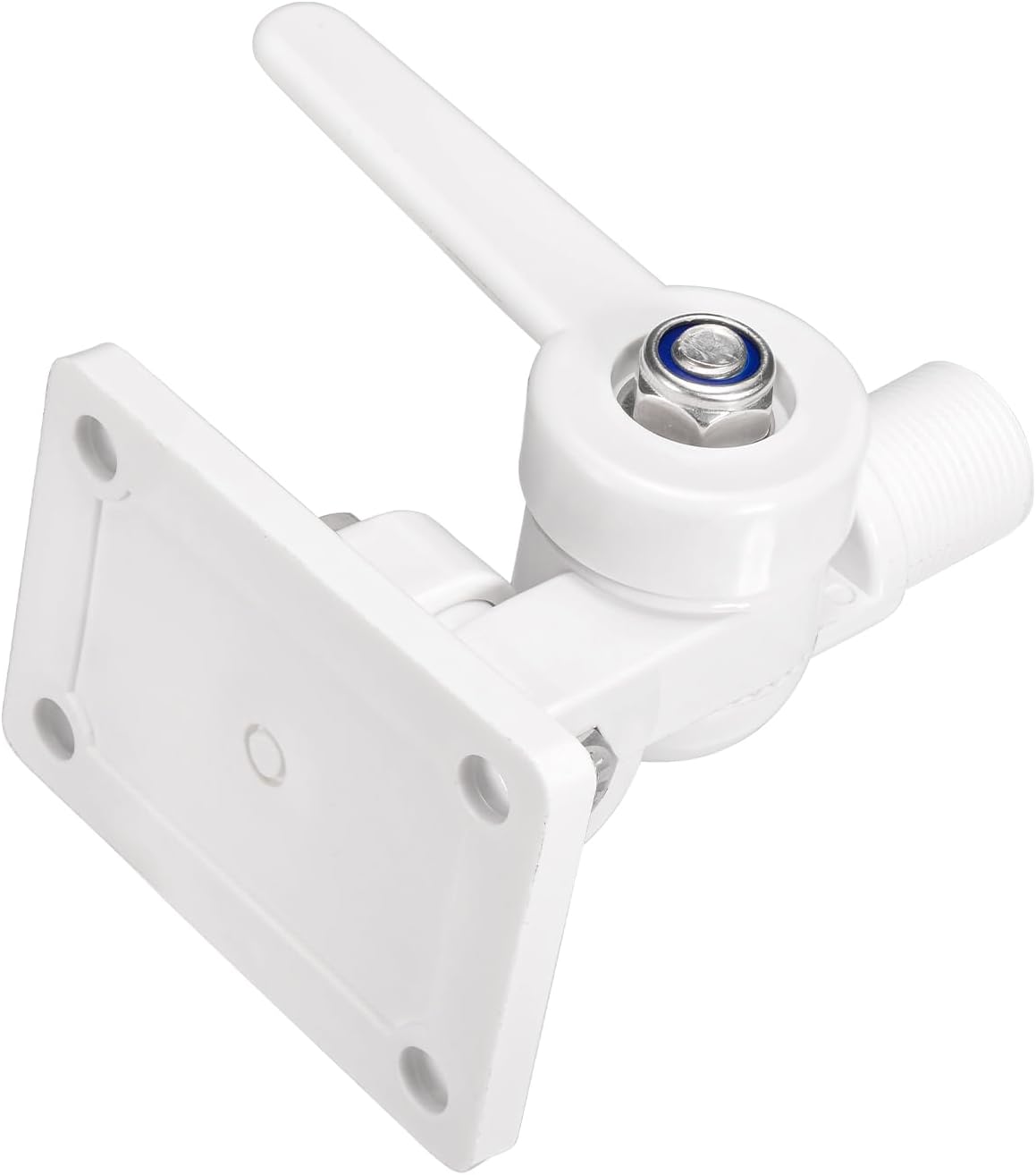 Close-up of the rugged, IPX7 waterproof marine-grade housing and mounting base