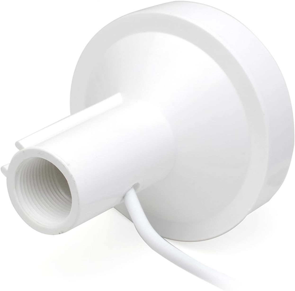 Close-up of the rugged, IPX7 waterproof marine-grade housing and mounting base