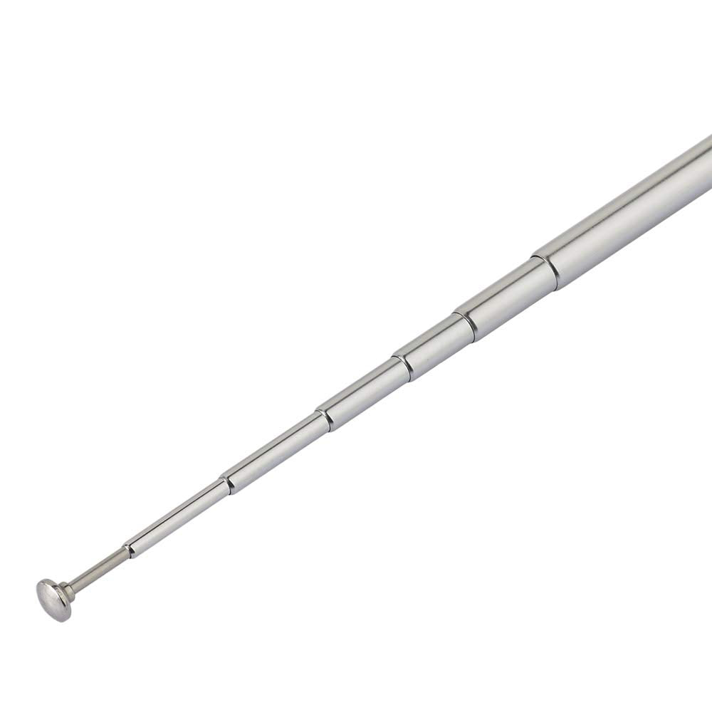 Close-up of the smooth telescopic joints and stainless steel construction