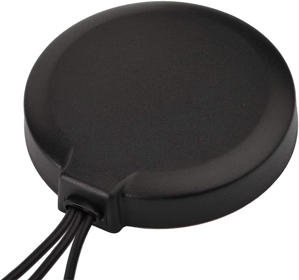 Close-up of the waterproof ABS housing and the three RG174 coaxial cables, built for harsh outdoor and vehicle environments
