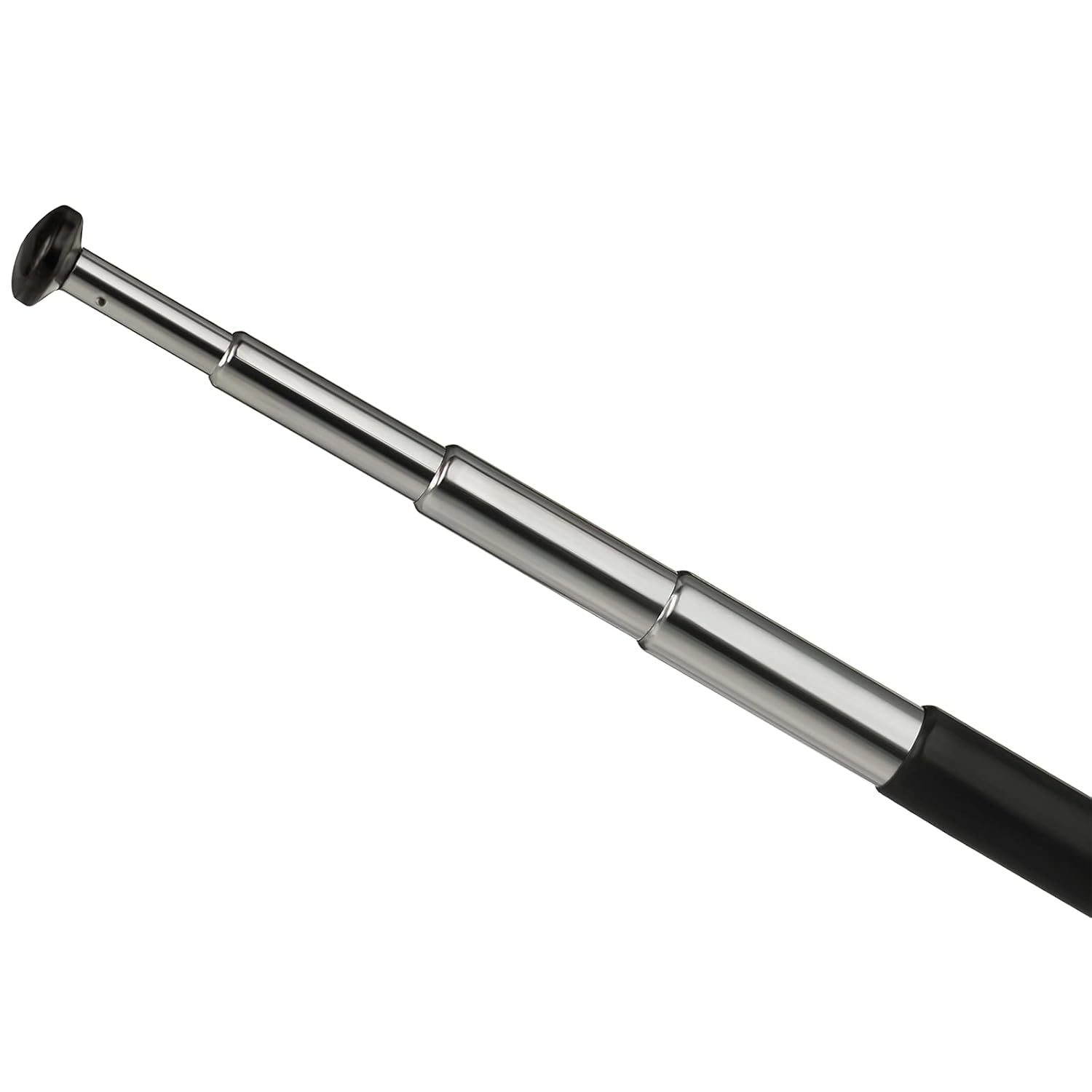 Close-up showing the smooth finish and quality BNC connector of the telescopic antenna