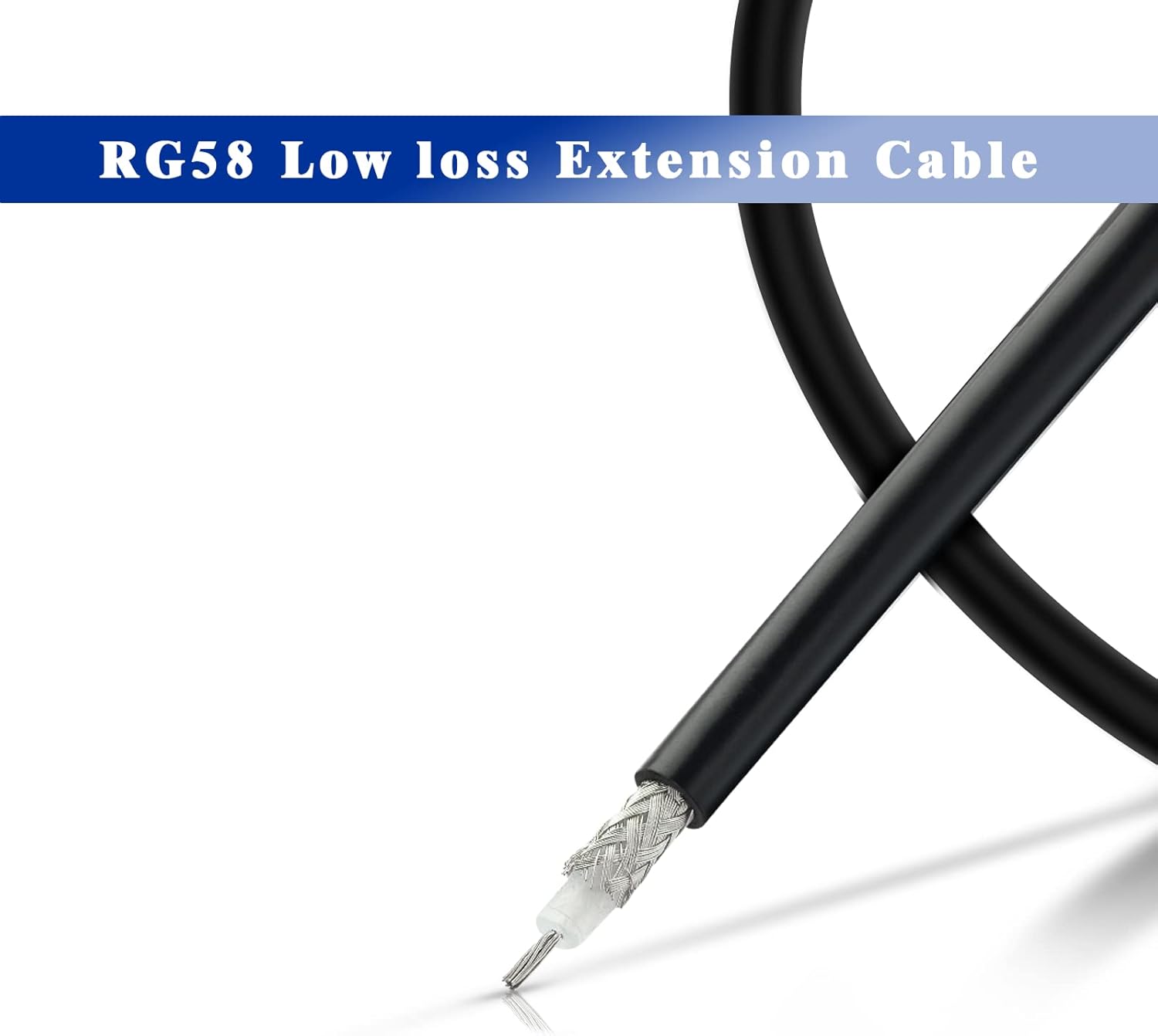 Close-up view of the robust PL-259 connector casing and professional-grade cable jacket