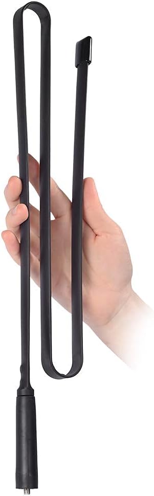 Demonstration of the antenna being folded into a compact size for easy storage