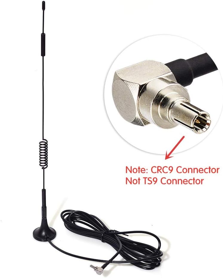 Detailed macro view of the gold-plated CRC9 male connector (approx. 3.0mm diameter)