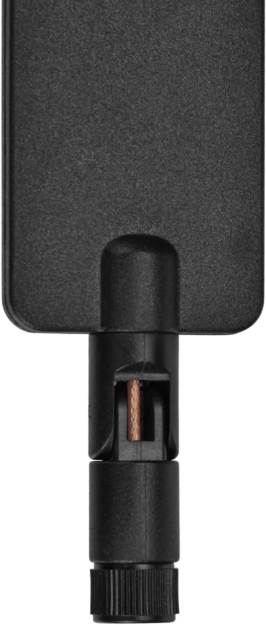 High-performance 6GHz WiFi 6E antenna with a flexible 90-degree folding hinge and gold-plated RP-SMA connector